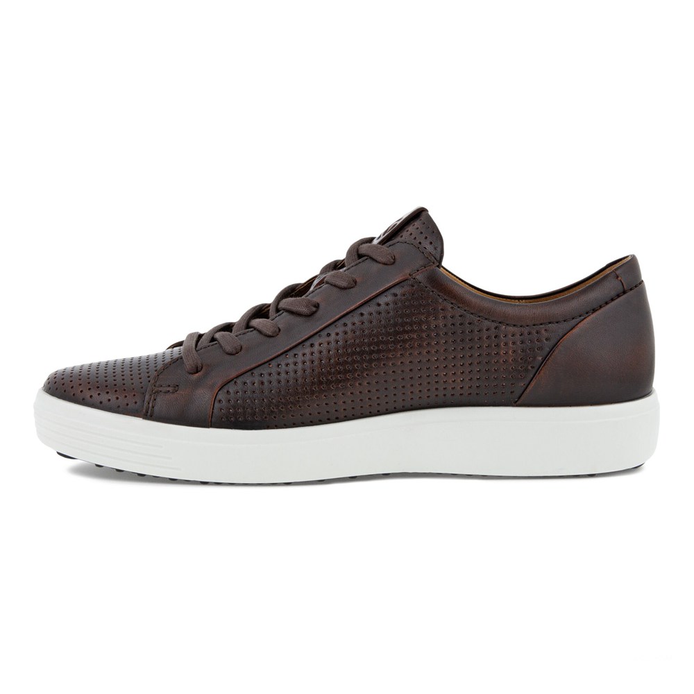 ECCO Mens Sneakers Brown - Soft 7 Laced - KPV-397248